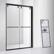 Y62307 black aluminum alloy I-shaped extremely narrow shower room Home toilet dry and wet separation broken door