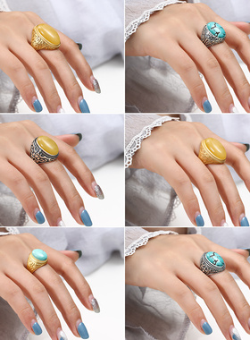 古法金戒指空托男女纯银戒托