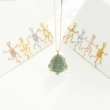 Подвеска, изумрудные аксессуары из воскового агата, чай Тегуаньинь, серебро 925 пробы