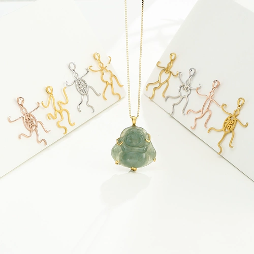 Подвеска, изумрудные аксессуары из воскового агата, чай Тегуаньинь, серебро 925 пробы