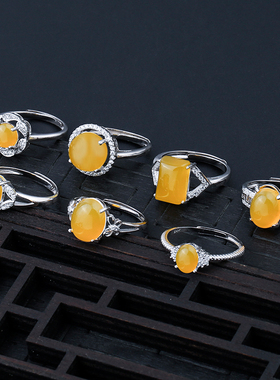 925纯银戒指空托镶嵌女diy南红