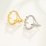 Изумрудное модное золотое обручальное кольцо из воскового агата подходит для мужчин и женщин, серебро 925 пробы, японские и корейские, 18 карат