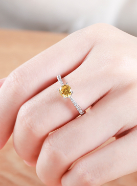 925纯银四爪戒指空托18K白金镀