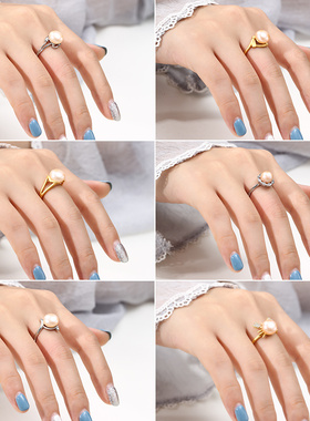 日韩diyj戒指空托珠子戒托