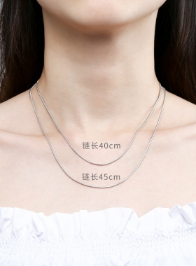 圆蛇骨链银链子无吊坠 925银项链女锁骨链蛇骨链韩版简约学生裸链