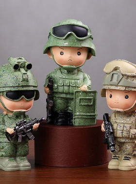 创意卡通兵哥树脂工艺摆件