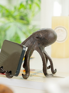 sungmor 创意铸铁手机架名片架置物架办公室家居桌面架摆件装饰品