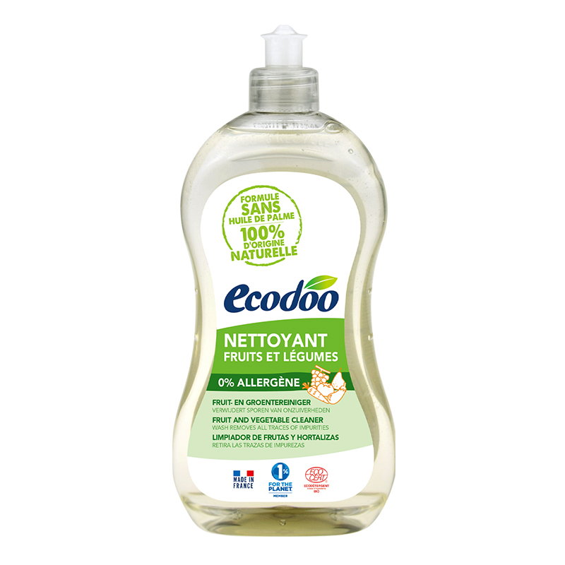 Ecodoo逸乐舒法国进口果蔬清洗剂水果蔬菜清洁剂低泡去农残500ml - 图0