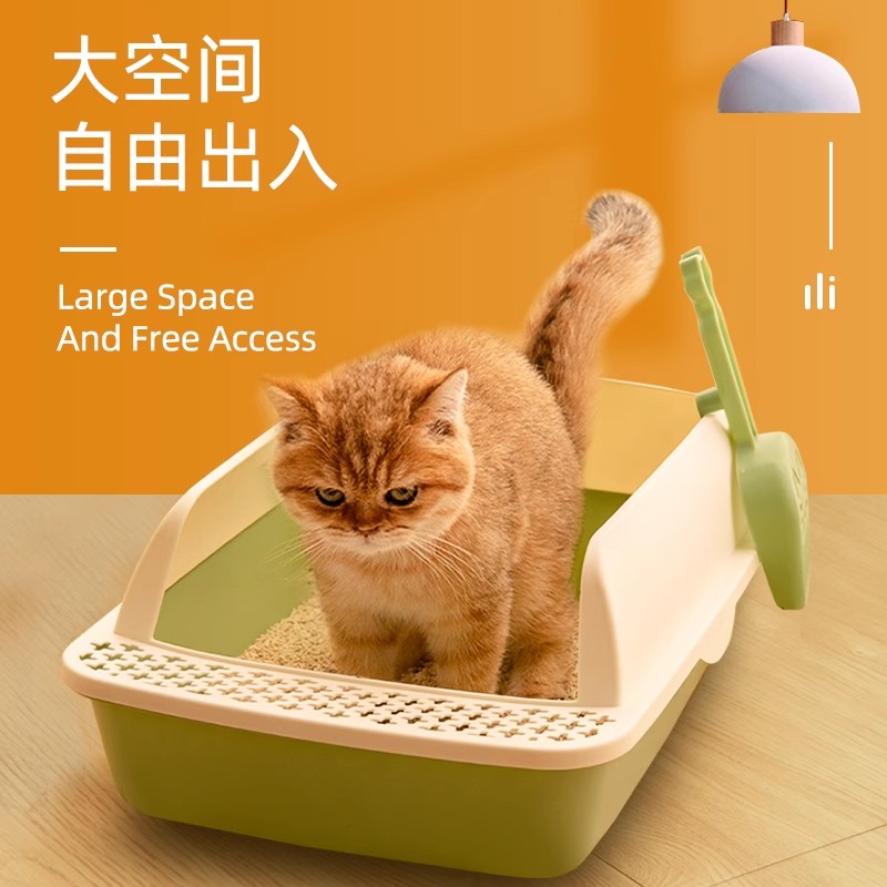 猫砂盆猫沙盆子新手养猫用品全套养猫七件套神器猫咪用品大全套装 - 图2