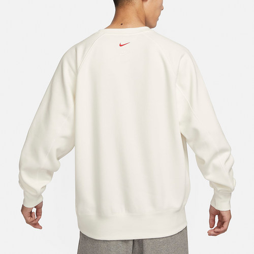 Nike/耐克正品新年款男士加绒圆领运动套头卫衣FZ6374-113 - 图0
