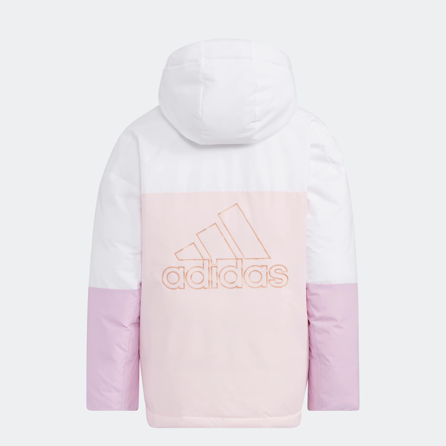 Adidas/阿迪达斯正品2022新款儿童休闲保暖连帽羽绒服HM9669-图0