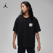 Jordan official Nike Jordan Men OVERSIE Wind T-shirt winter loose pure cotton knit cotton comfort DZ7314