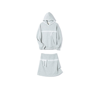 OVenho Wenhou Fengyeminglang lace stitching hooded sweatshirt suit