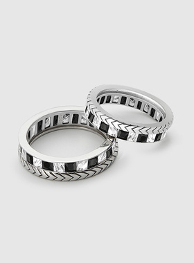 Guuka925纯银仿钻镶嵌情侣