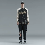 Полиуретановая куртка для влюбленных в стиле хип-хоп, бейсбольная форма, с вышивкой, увеличенная толщина, оверсайз