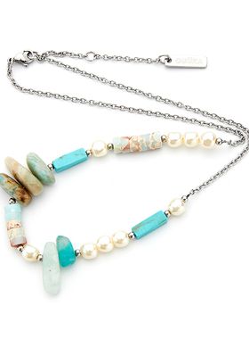 GUUKA天然绿松石珍珠项链