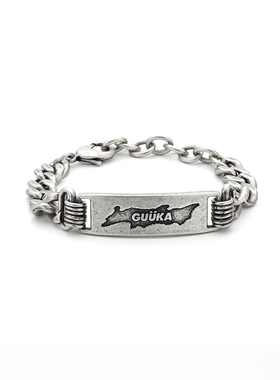 GUUKA时尚个性字母牌古巴链