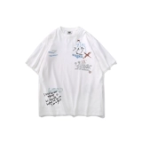 Белая спортивная футболка с коротким рукавом в стиле хип-хоп, подходит для подростков