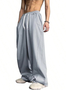 Men's retro casual sports sweatpants design sense男运动卫裤