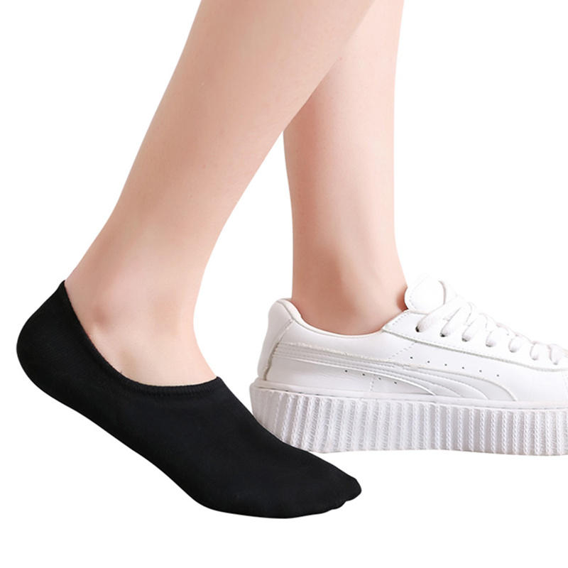 船袜子女士短袜潮ins秋夏季薄款纯棉硅胶防滑不掉跟黑色浅口隐形