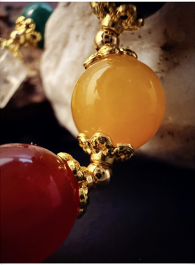 糖果色多巴胺彩色水晶串珠手链