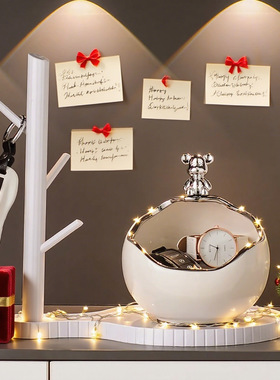 欢迎回家门口进门入户放钥匙收纳玄关摆件鞋柜客厅新家桌面