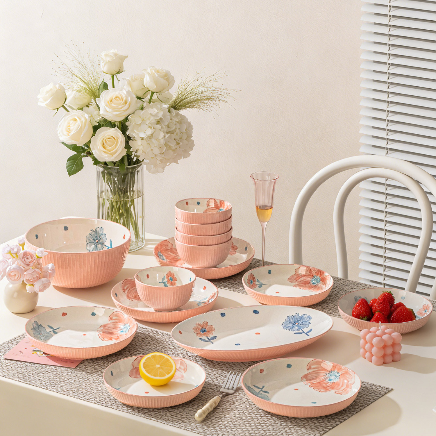 碗家用套装2026新款高颜值陶瓷碗盘餐具套装碗筷碗具新婚乔迁送礼