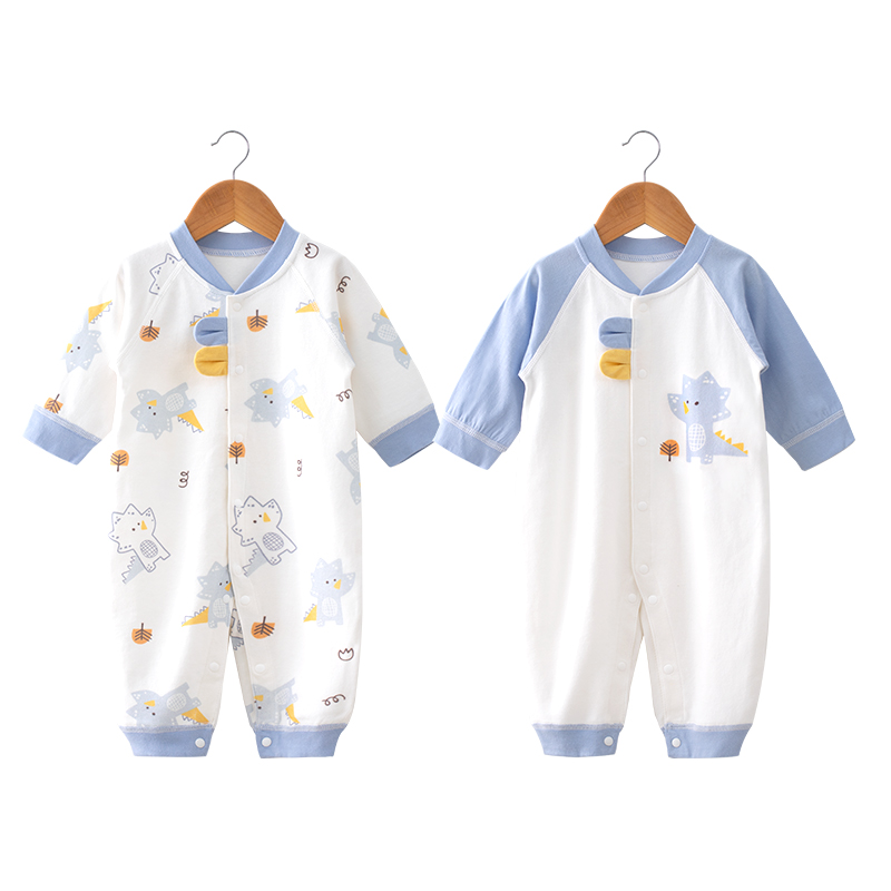 婴蓓依新生婴儿儿衣服婴儿连体衣春秋宝宝秋季纯棉外出服哈衣爬服