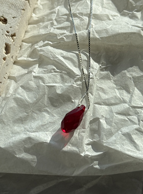 红泪之珠S925纯银水滴项链