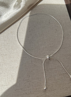 流苏绳结蛇骨手链s925纯银小众女