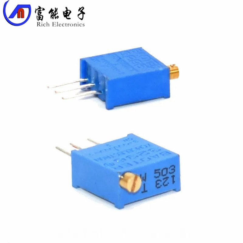 3296W顶调1K2K5K10K20K50K100K200K500K1M多圈精密可调电阻电位器 - 图2