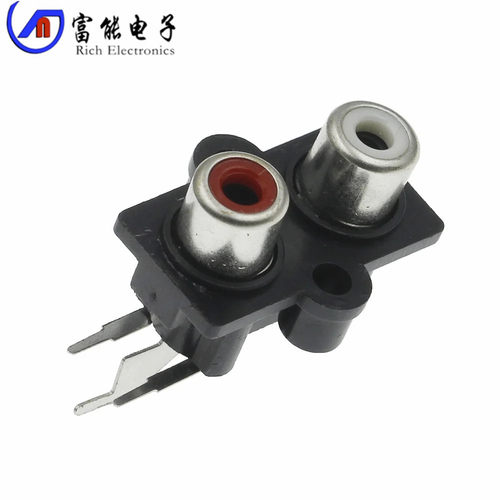 纯铜RCA莲花插座红白孔2/4/6孔位音频座AV座信号输入音响音箱插头 - 图2