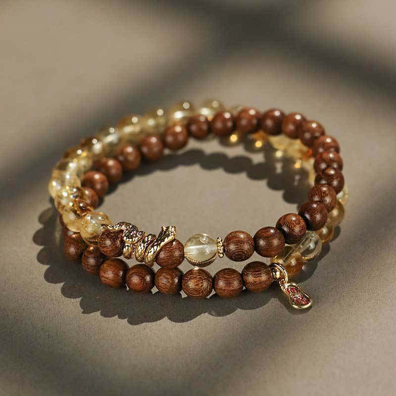 黄塔水晶绿檀木双圈福蛇手链男女文艺复古民族风紫檀木手串批发,淘宝优惠券,粉丝福利购,淘宝优惠卷