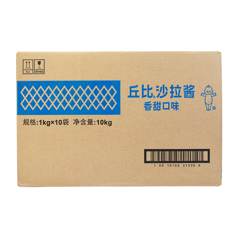 丘比沙拉酱香甜味1kg*10袋蔬菜水果寿司汉堡色拉酱丘比特商用整箱-图3