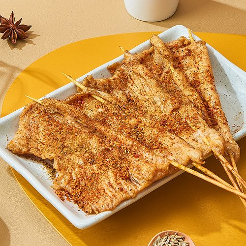 正丰里脊大肉串鸡肉串咖喱里脊肉片早餐半成品煎炸烧烤串空气炸锅 - 图1