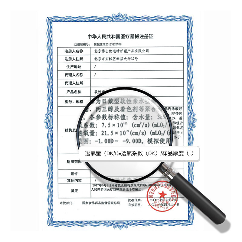 2片博士伦隐形近视清朗半年抛眼镜 芊芊大药房隐形眼镜