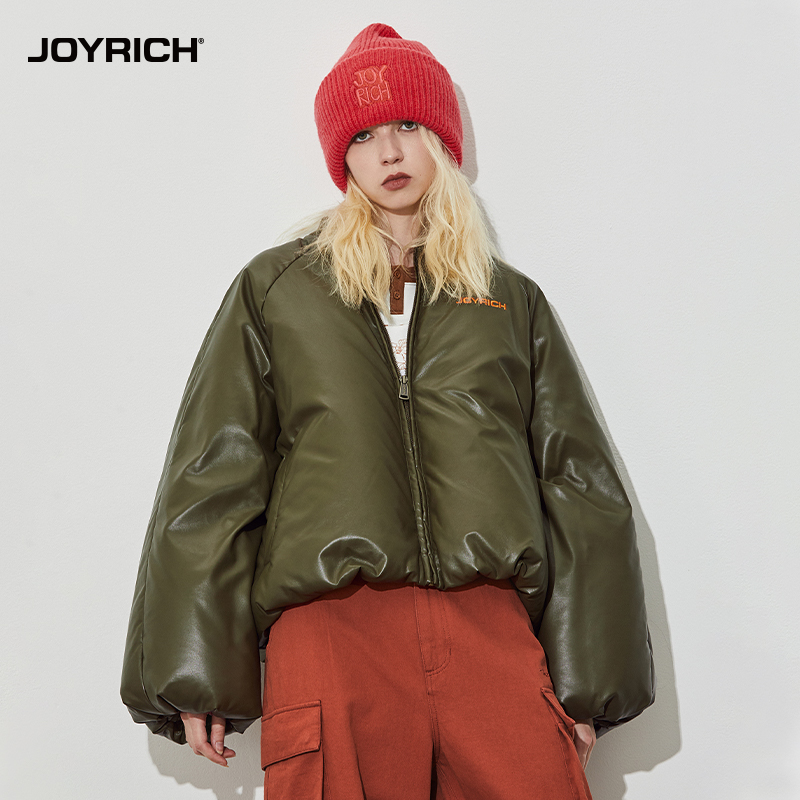 JOYRICH 冬季女款美式复古高充绒量飞行员气球羽绒服女士厚外套
