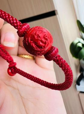 不怕水红绳朱砂手工本命年手绳