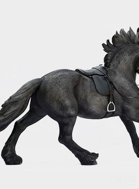 高档XK 1/6夏尔马模型 仿真 动物潮玩创坐意周边J骏马摆件兵人骑
