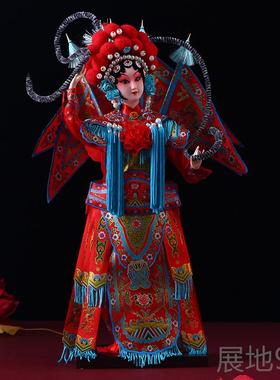 高档中式家居饰件品北京绢人摆复古件办公室电视玄摆关柜个性创意