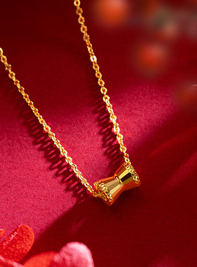 越南沙金项链女吊坠久不掉色仿黄金色新款简约小蛮腰吊坠热销爆款