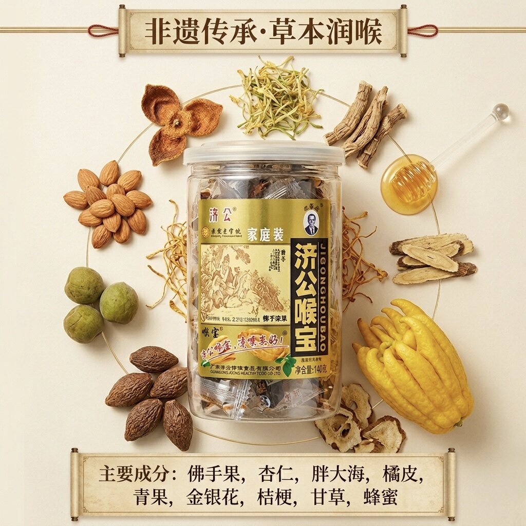 济公喉宝140克 润喉佛手果办公休闲零食柑潮汕特产老香橼黄凉果干