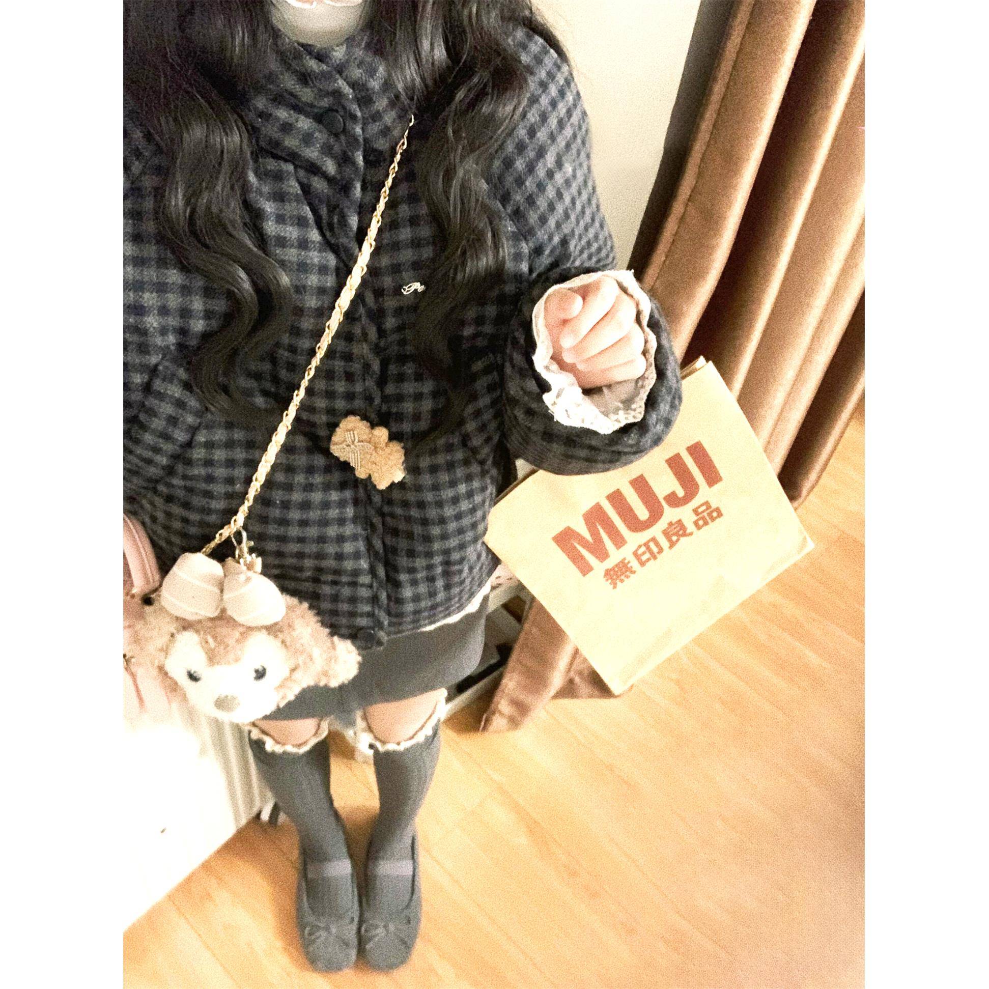 格子加厚羽绒棉服女冬季2025新款立领韩系呢子面包服学生棉袄外套 - 图2