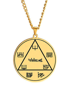 AngelNelchael炉内镀真金守护天使护身符不锈钢激光打标吊坠项链