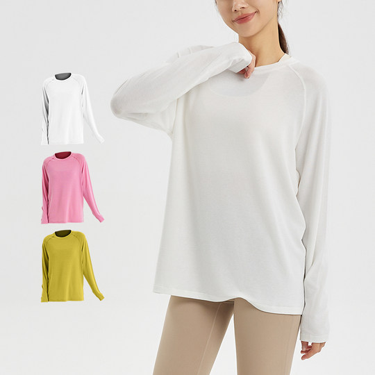 Blusa deportiva holgada y adelgazante que cubre los glúteos, ropa deportiva