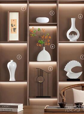 正品式新中轻奢高装饰品摆件架创意家居客厅酒柜玄关档办公室博古