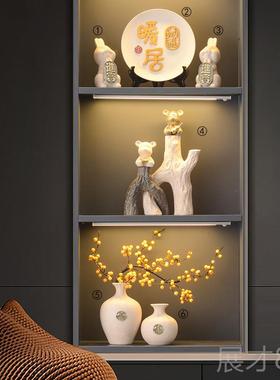 正品新中式居玄客关暖居摆件厅视电家柜高档轻奢风办公室酒柜装饰