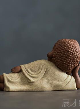 正品精品瓷卧佛如陶佛来睡佛像佛祖释迦摩尼阿弥陀佛家居装紫砂摆