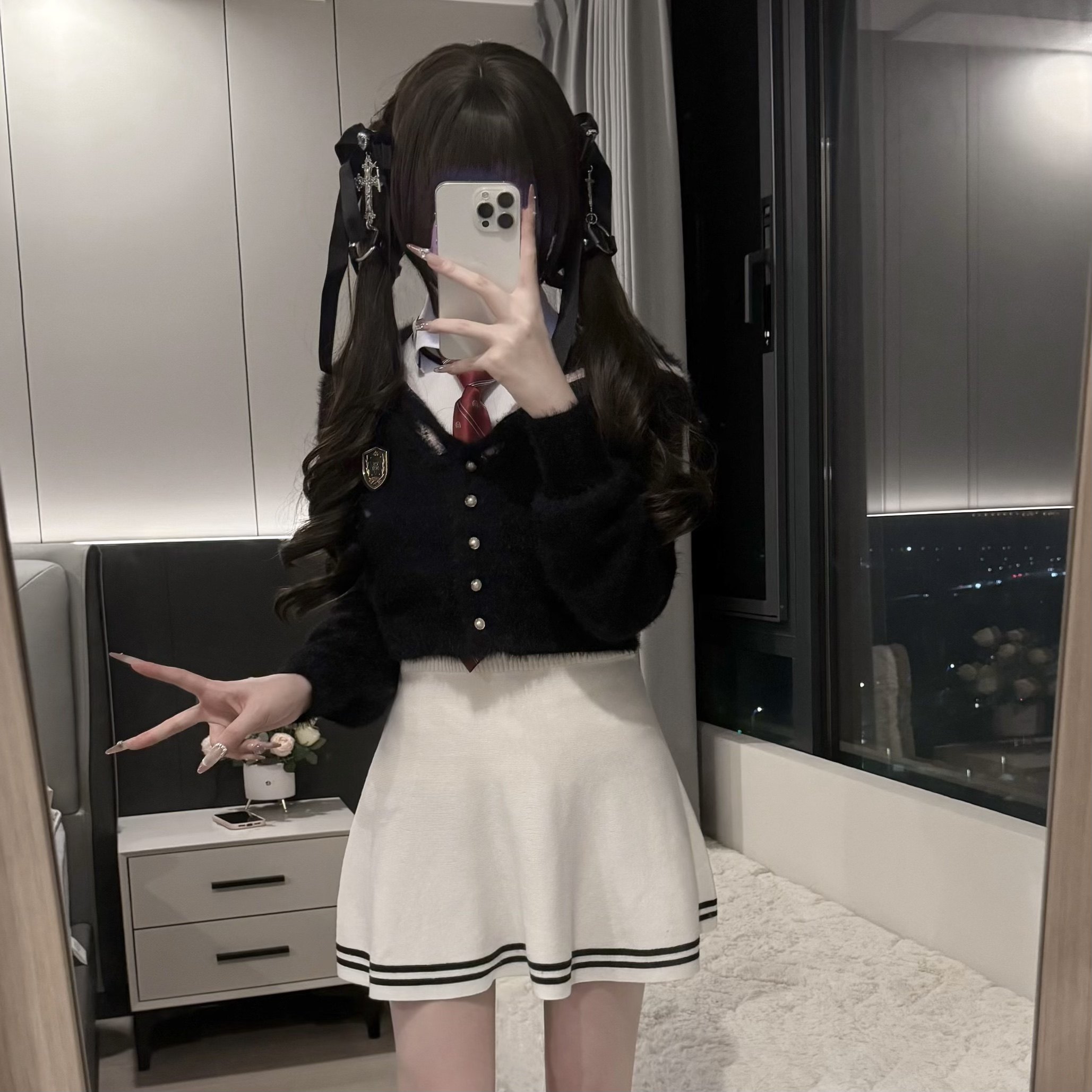 原创自制仿水貂绒海军领学院风针织小樱cos自设穿搭开衫毛茸茸,淘宝优惠券,粉丝福利购,淘宝优惠卷