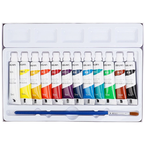 Акварель, гуашь, пигментированный детский художественный комплект для начинающих для школьников, 24 цветов, можно стирать